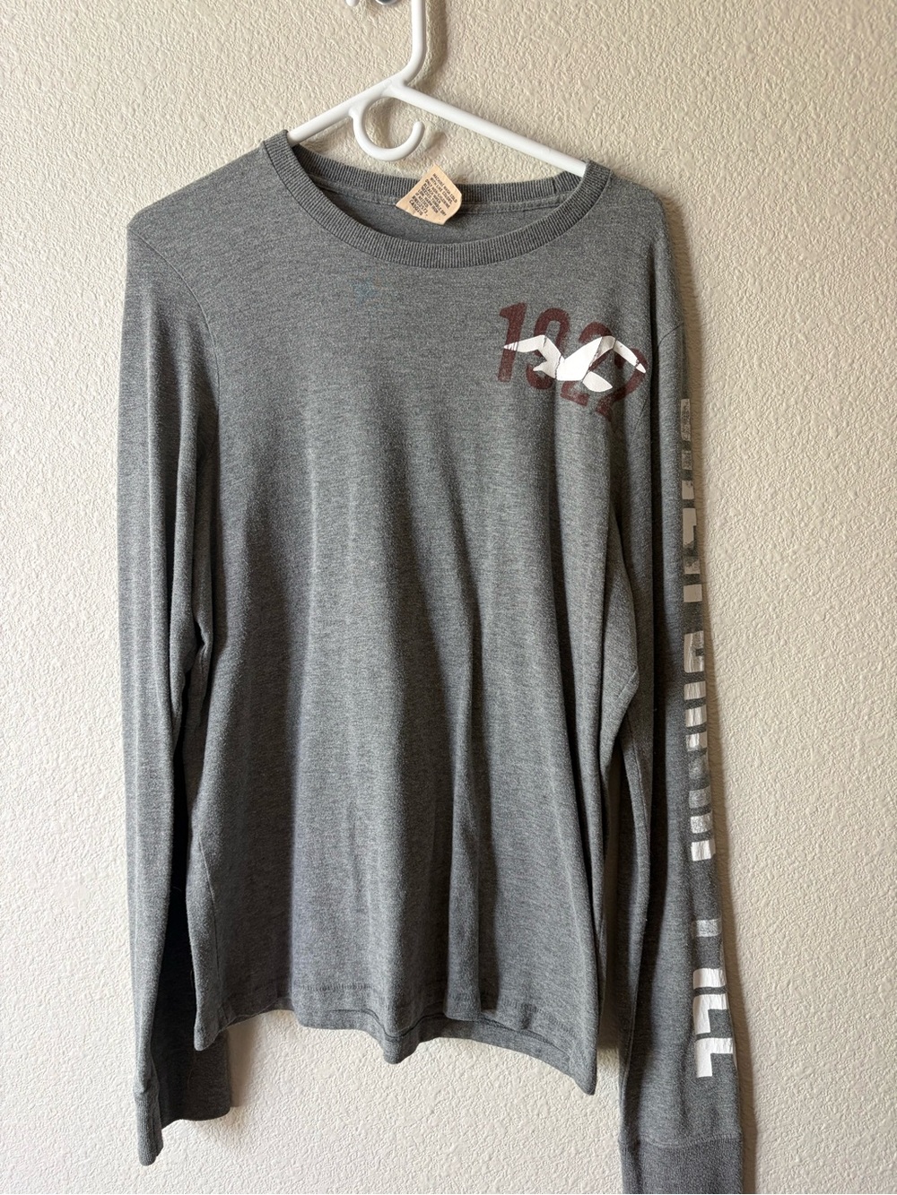 Vintage Hollister Gray Long-Sleeve Graphic Tee